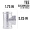 B & K STZ Industries 1/2 in. FIP each X 1/2 in. D FIP 1/2 in. D FIP Galvanized Malleable Iron Tee 313UPT-12 - alternate 4